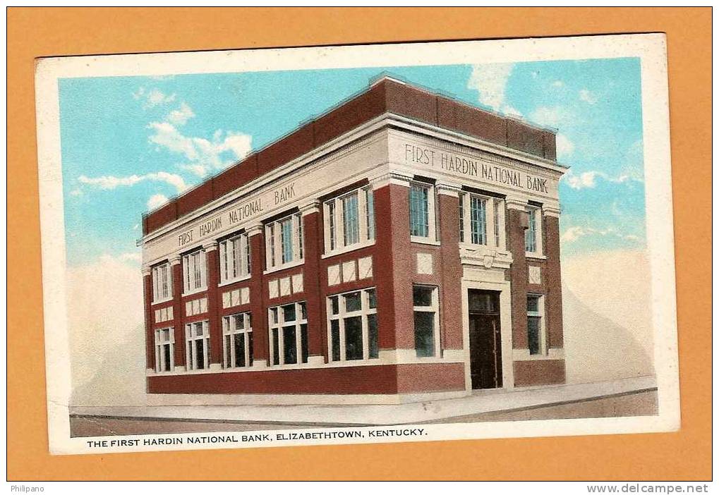 Elizabethtown KY-  First Hardin National Bank-- Vintage Wb - Sonstige & Ohne Zuordnung