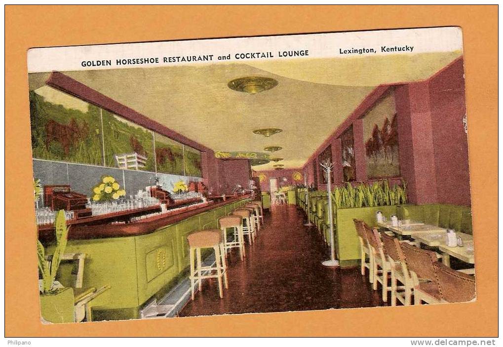 Lexington KY    Interior Golden Horseshoe Rest & Lounge    Linen - Autres & Non Classés