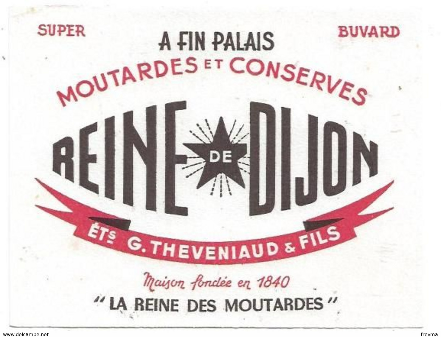 Buvard Moutarde Reine De Dijon - Moutardes
