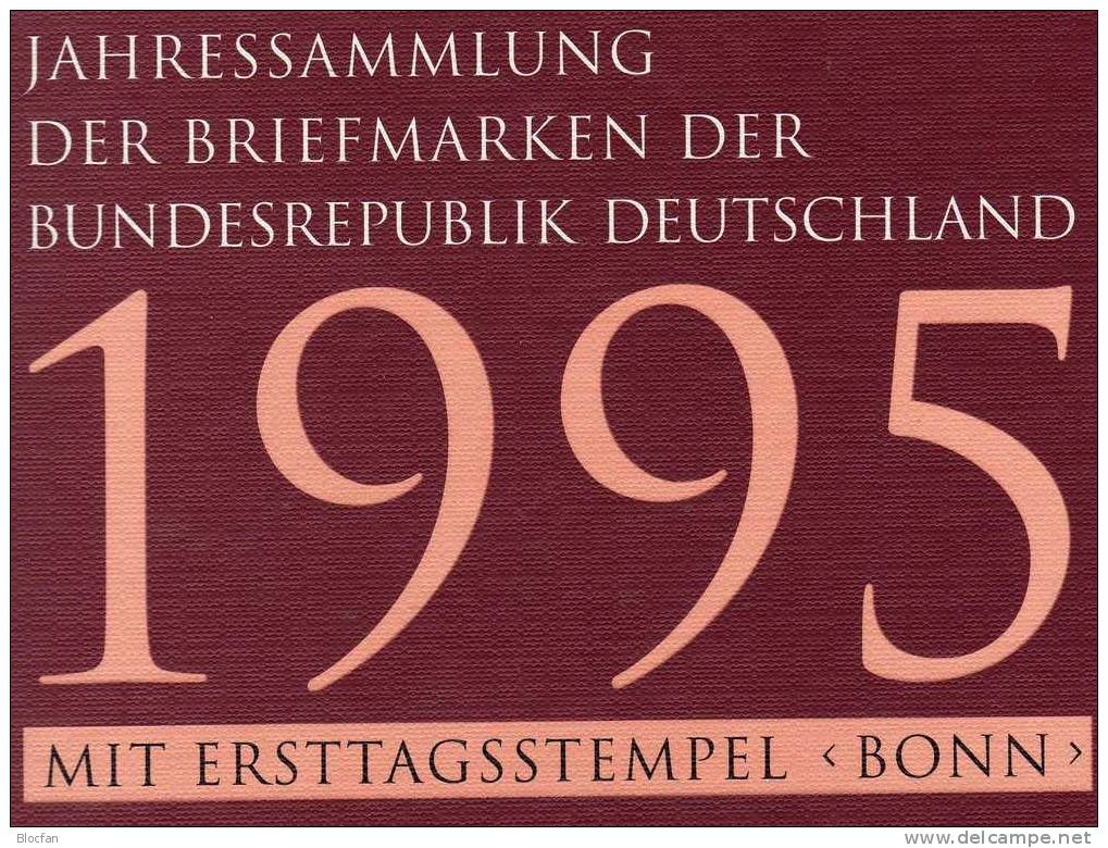 Jahressammlung 1995 Mit 41 ETB, BRD 1772-1833 SST 160€ Ersttagblatt Illustrationen/documentation In Year-book Of Germany - Collections (en Albums)