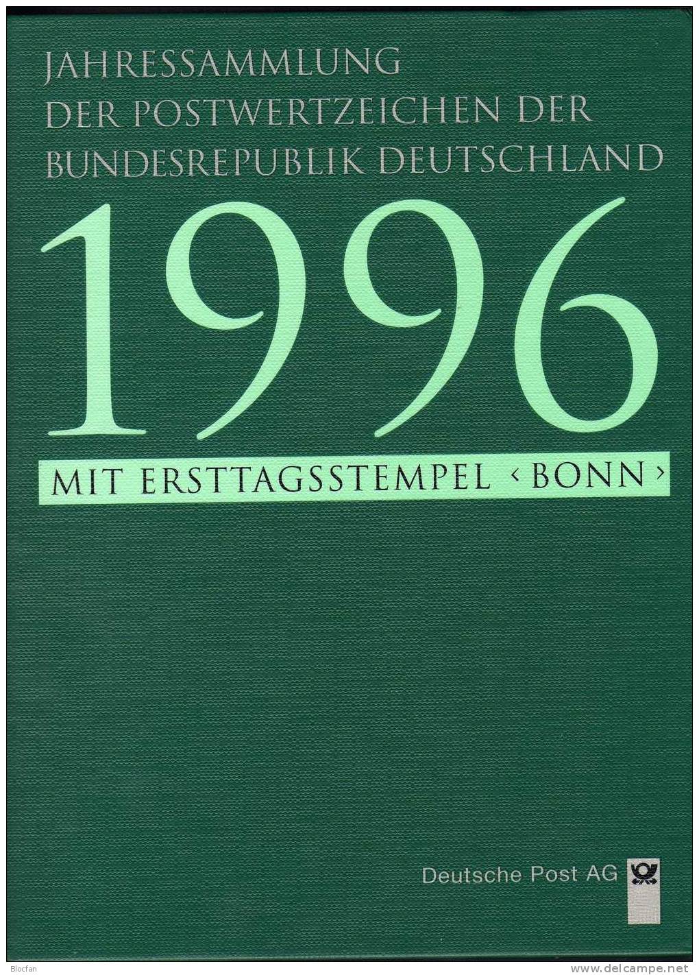 Jahres-Sammlung 1996 Mit 41 ETB,BRD 1834-1894 SST 130€ Ersttagblätter Illustrationen/documentation Year-books Of Germany - Collezioni (in Album)