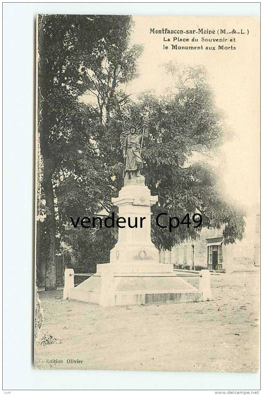 Br - 49 - MONTFAUCON SUR MOINE - Place Du Souvenir - Monument Aux Morts De La Guerre - 1914-1918 - - Montfaucon