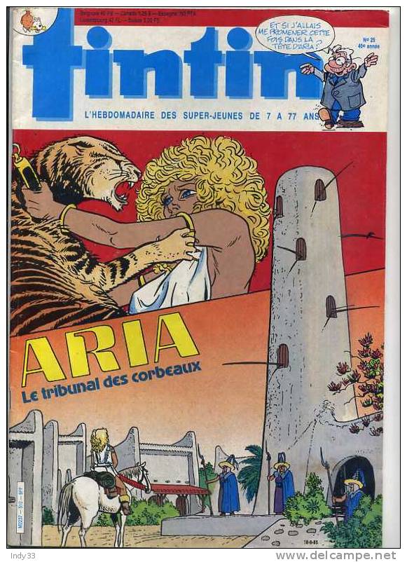 - TINTIN N° 25   40° ANNEE - Tintin