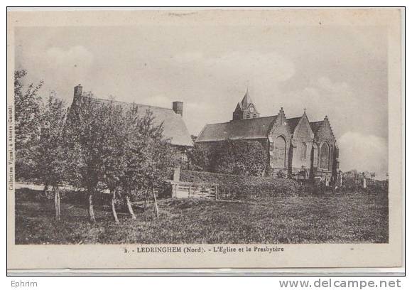 LEDRINGHEM - L´Eglise Et Le Presbytère - Autres & Non Classés