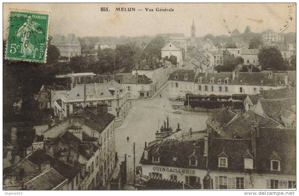 CPA MELUN (Seine Et Marne) - Vue Générale - Melun