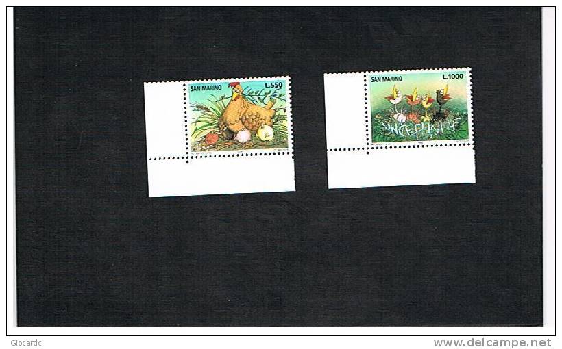 SAN MARINO - UNIF.1523.1524    -  1996  CINQUANTENARIO DELL'UNICEF: DISEGNI DI RO MARCENARO)  -  NUOVI ** - Unused Stamps