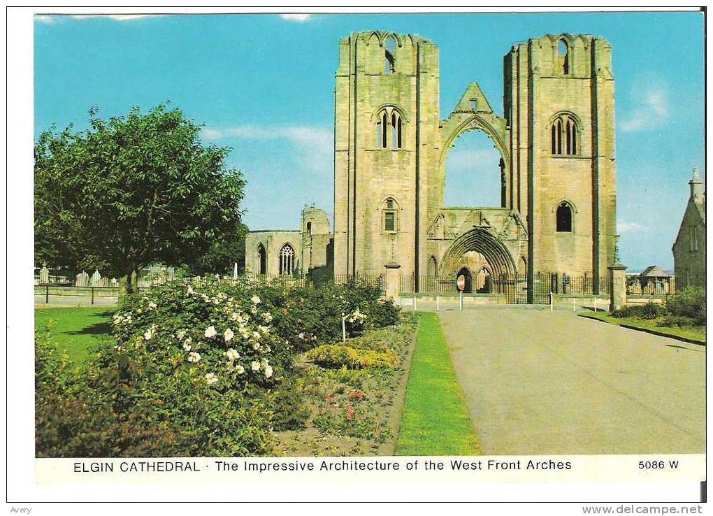 Elgin Cathedral - The Impressive Architecture Of The West Front Arches - Moray