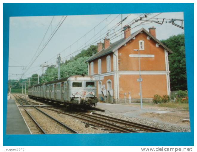 87) CPM - Train - Gare - N°74 - L'automotrice Z 5146 Quitte La Gare De Saint-germain-les-belle - Aout 1991  EDIT- Gibiat - Saint Germain Les Belles