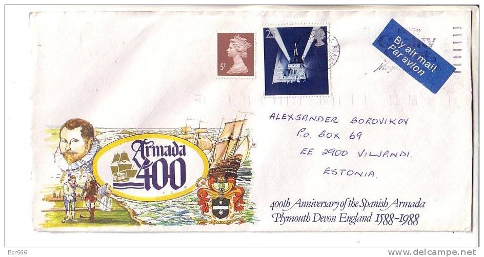 GOOD GB Postal Cover To ESTONIA 1995 - Good Stamped: Elizabeth II - Storia Postale