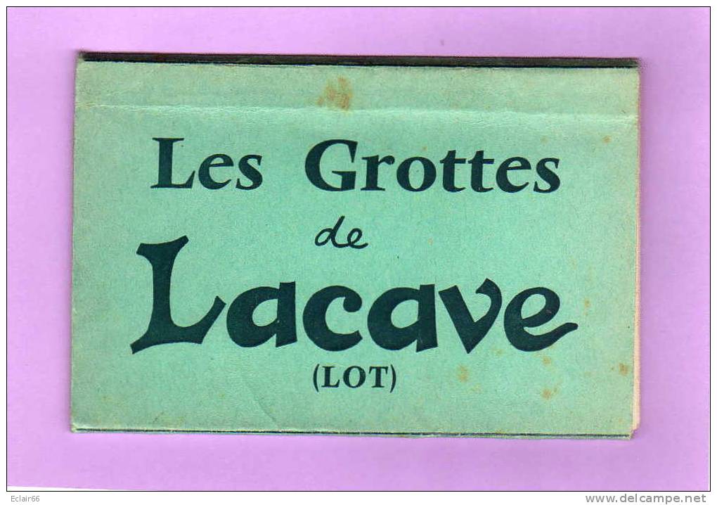 (46    LACAVE   Les   GROTTES De LACAVE ETUI  DE 10 CARTES POSTALES 14cmX9cm   état Impeccable EDIT   J  VERTUEL - Lacave