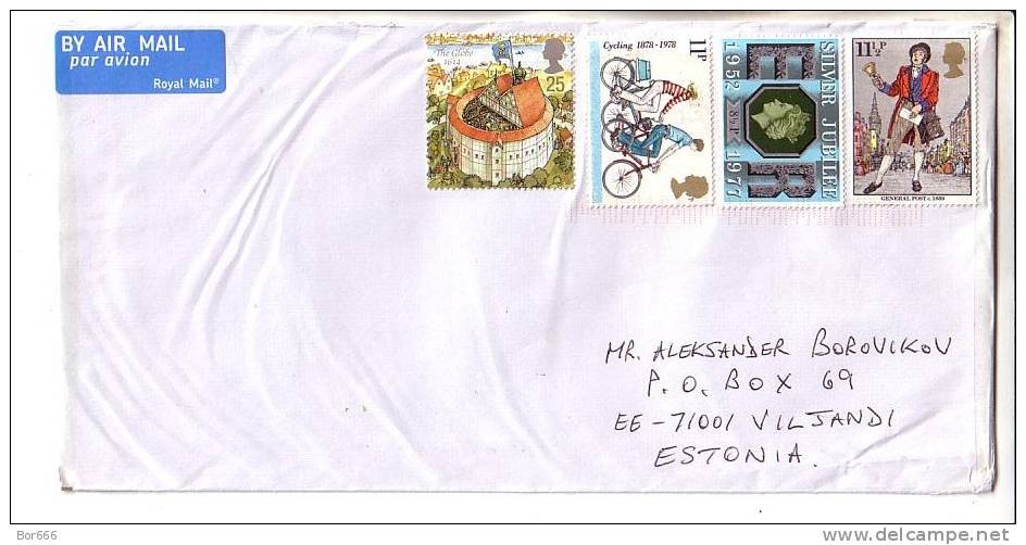 GOOD GB Postal Cover To ESTONIA 2010 - Good Stamped - Brieven En Documenten