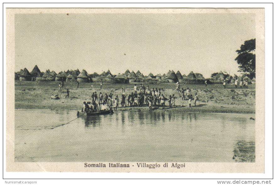 SOMALIA ITALIANA VILLAGGIO DI AFGOI NON VIAGGIATA COD.C.873 - Somalia