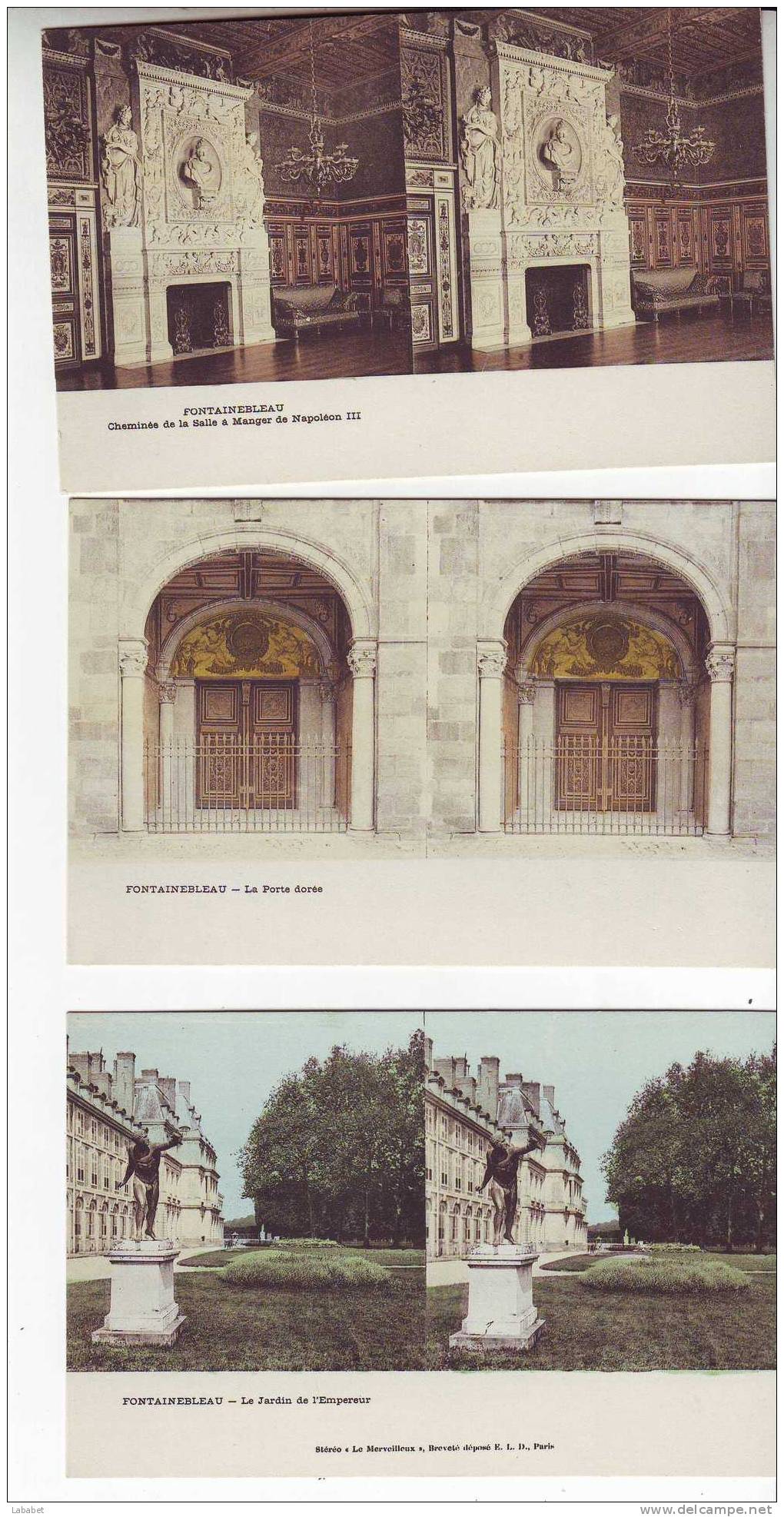 Fontainebleau    Serie De  12 Cartes - Stereoscope Cards