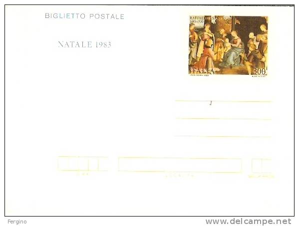 9356 - BIGLIETTO POSTALE - NATALE 1983 (£ 300) - Interi Postali
