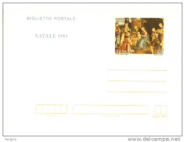 9357 - BIGLIETTO POSTALE - NATALE 1983 (£ 300) - Interi Postali