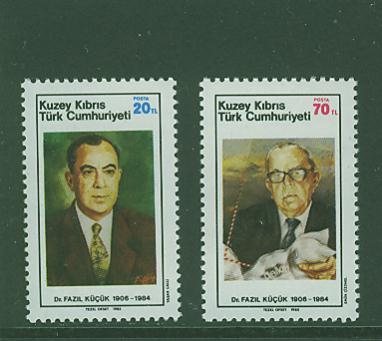 CHT0056 Dr Fazil Kucuk 145 à 146 Chypre Turc 1985 Neuf ** - Neufs