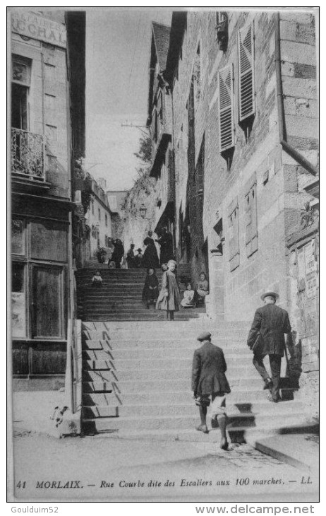 Rue Courbe Dite Des Escaliers Aux 100 Marches - Morlaix