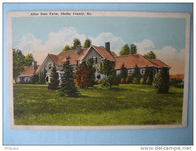 Allen Dale Farm Shelby County KY--Vintage WB - Sonstige & Ohne Zuordnung