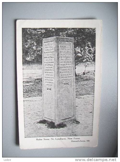 Engeland England New Forest Rufus Stone - Other & Unclassified