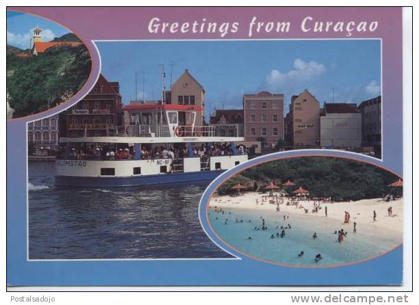 (CUR90) CURAÇAO. ANTILLES NETHERLANDS. BATEAUX. SHIP WILLEMSTAD - Curaçao