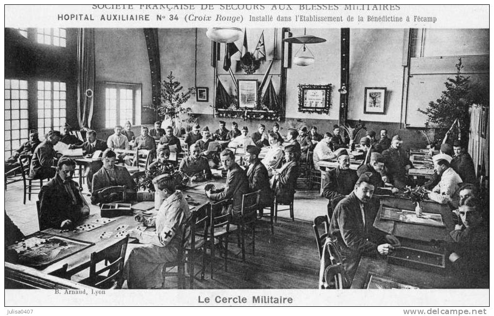 FECAMP (76) Hopital Militaire Guerre 1914-1918 Croix Rouge Belle Animation - Fécamp