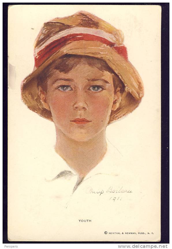 AK BOILEAU PHILIP,No.209., "YOUTH" ,OLD POSTCARD - Boileau, Philip