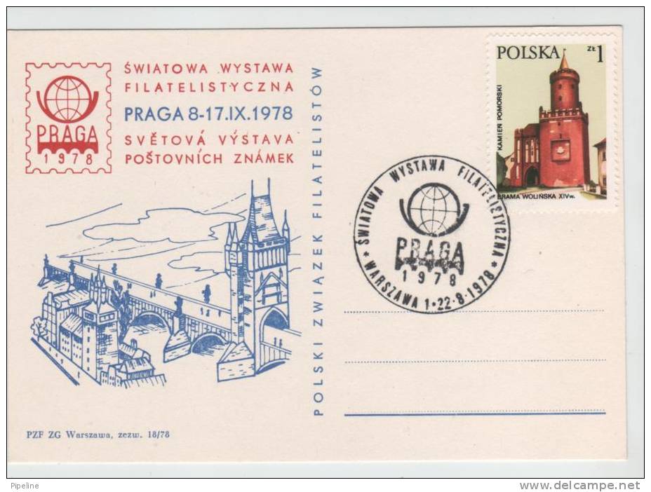 Poland Card With Cachet Praga 1978 22-8-1978 - Cartas & Documentos