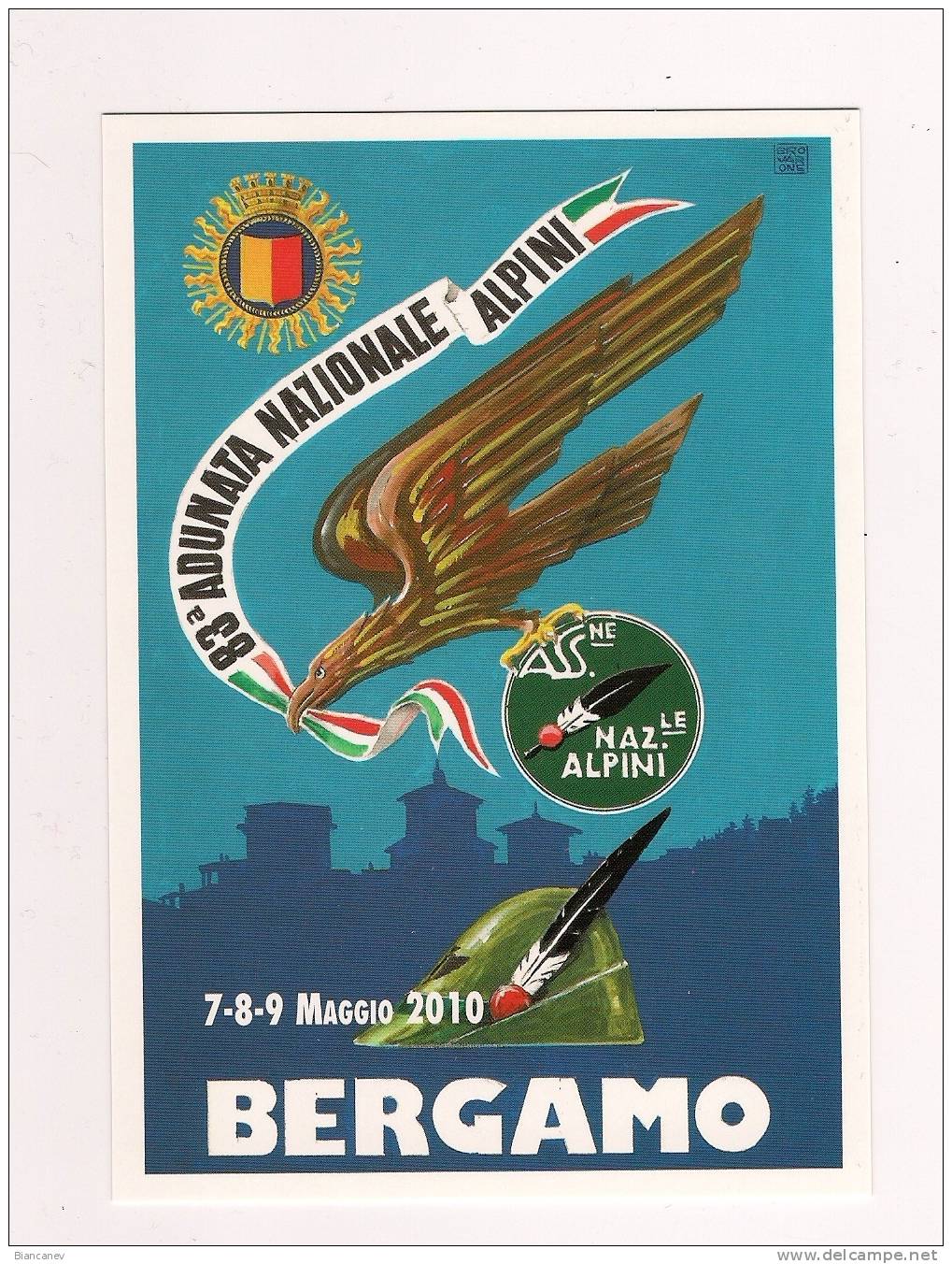 CARTOLINA RADUNO ALPINI - BERGAMO - Reggimenti