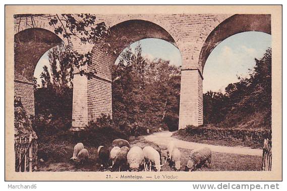 85 MONTAIGU.LE VIADUC AVEC MOUTONS   Editeur Nozais - Montaigu