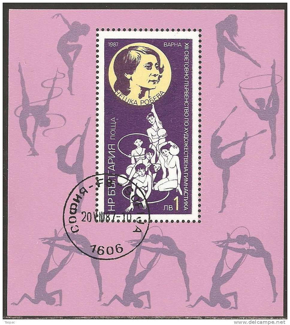 Bulgaria 1987 Mi# Block 173 A Used - 13th World Rhythmic Gymnastics Championships, Varna - Usati