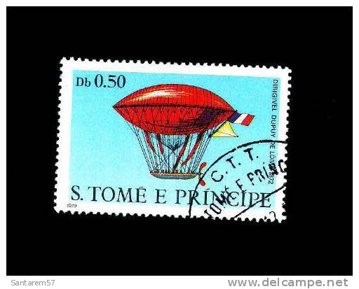 Timbre Oblitéré Used Mint Stamp Selo Carimbado DIRIGIVEL DUPUY DE LÖME 1872 S. TOME PRINCIPE Db 0.50 1979 - Sao Tome Et Principe