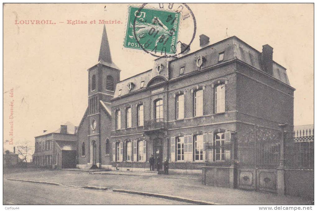 LOUVROIL : Eglise Et Mairie - - Louvroil