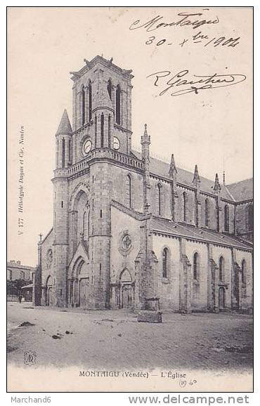 85 MONTAIGU.L EGLISE Editeur Dugas - Montaigu