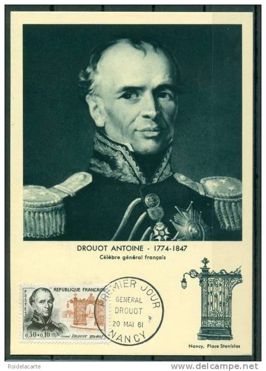 CM-Carte Maximum Card #1961-France #Célébrités # Histoire,history,Geschichte # Antoine Drouot, Général - Other & Unclassified