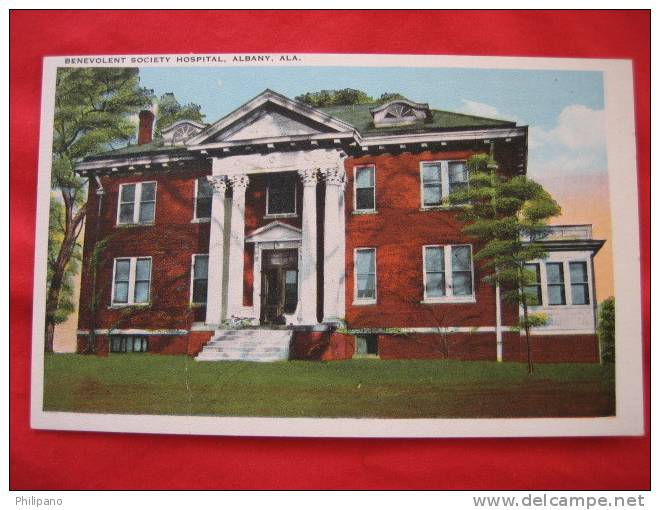 Albany Al--   Benvolent Society Hospital  Vintage WB - Autres & Non Classés