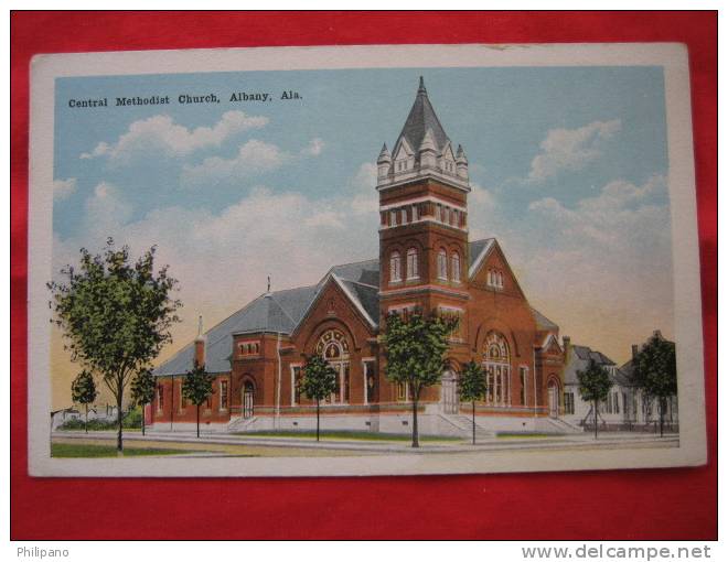 Albany Al--     Central Methodist Church   Vintage Wb - Autres & Non Classés