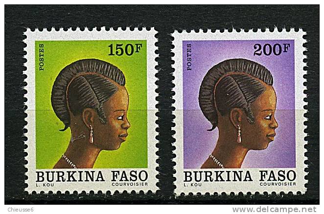 Burkina-Faso ** N° 836/837 - Série Courante. Coiffures Burkinabé - Burkina Faso (1984-...)
