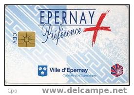 # Carte A Puce Cev EPERNAY Recto: Epernay Preference / Verso: Blanc  - Tres Bon Etat - - Cartes De Fidélité Et Cadeau