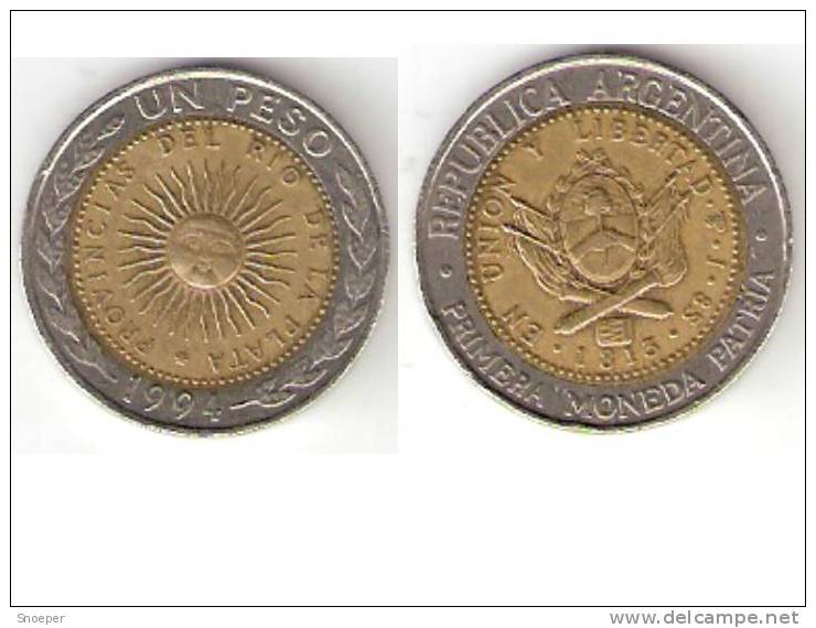 Argentina 1 Peso 1994 Km112.1 Xf+  * - Argentine