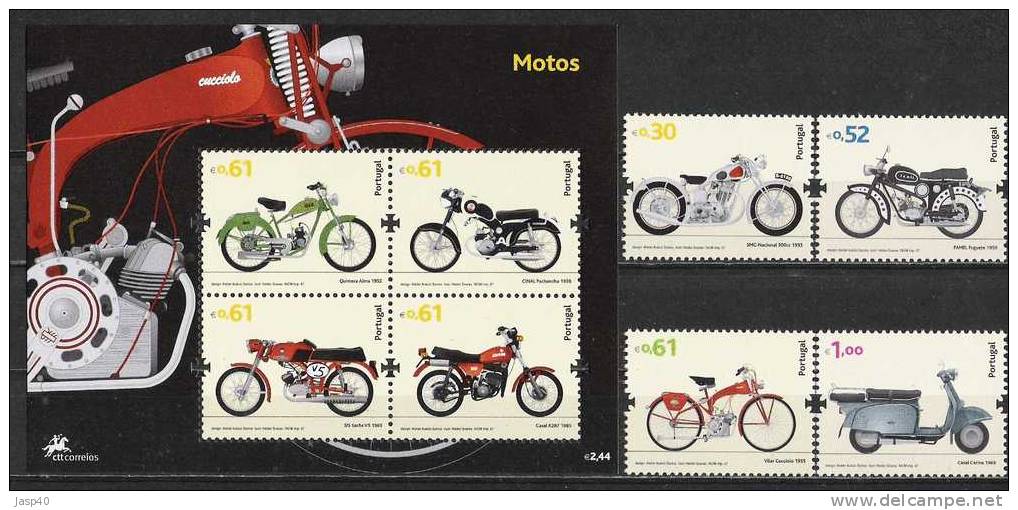 PORTUGAL AFINSA BLOCO 3608/3615 - MOTOS - Unused Stamps