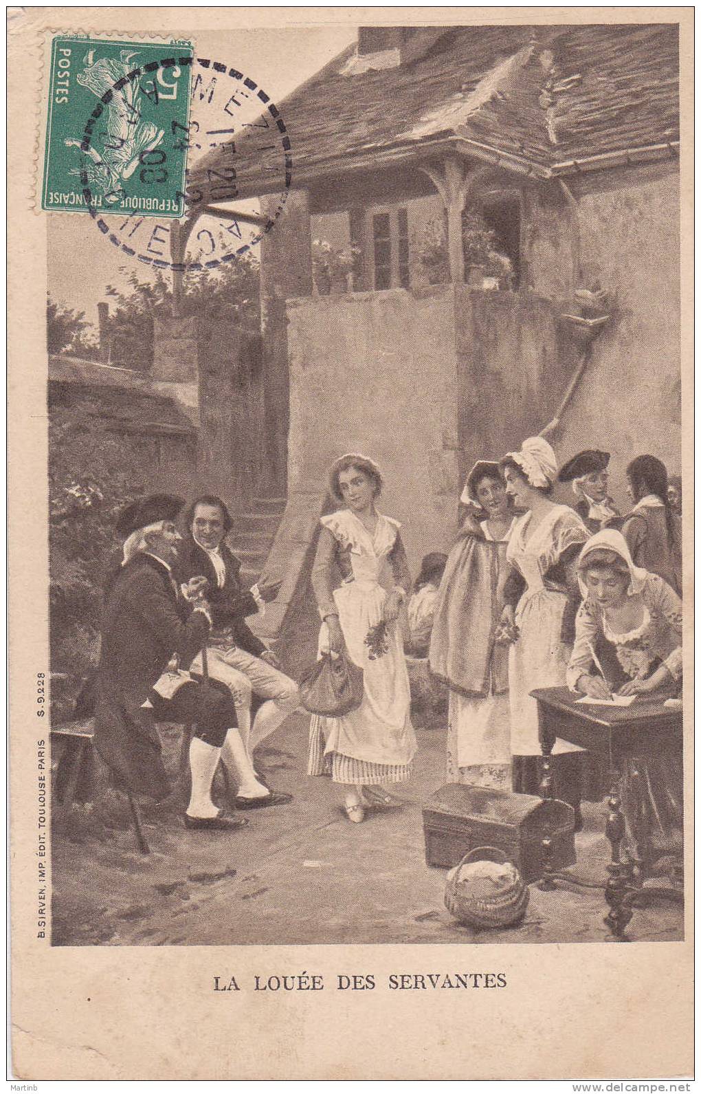 Précurseur 1908  La Louée Des Servantes  ( Obliteration Mezilhac à La Bégude  Ardeche ) - Bauernhöfe