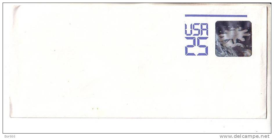 GOOD USA Postal Cover With Hologram 25c - Hologramas