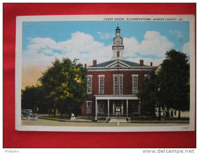 Court House   Elizabethtown   Hardin County KY    1930 Cancel - Andere & Zonder Classificatie