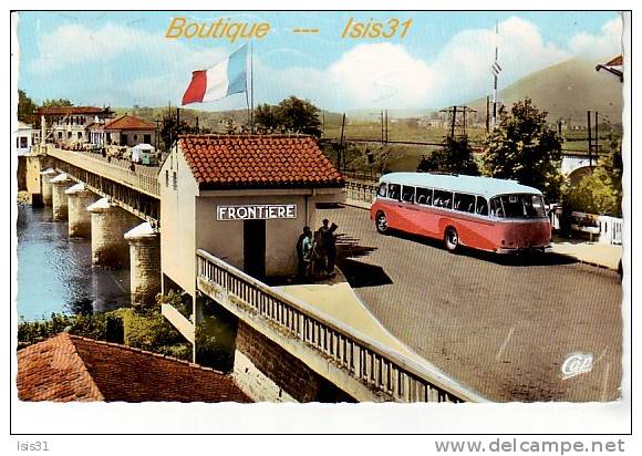 Douane - Frontières - Autobus -RF18724- Dép 64 - Hendaye - Frontière Franco-Espagnole -Semi Moderne Petit Format - Etat - Customs