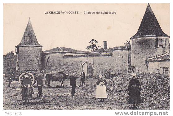 85 LA CHAIZE LE VICOMTE.CHATEAU DE SAINT MARS  Editeur Juillet  SCENES DE TRAVAILLES DES CHAMPS OU DE FERME - La Chaize Le Vicomte