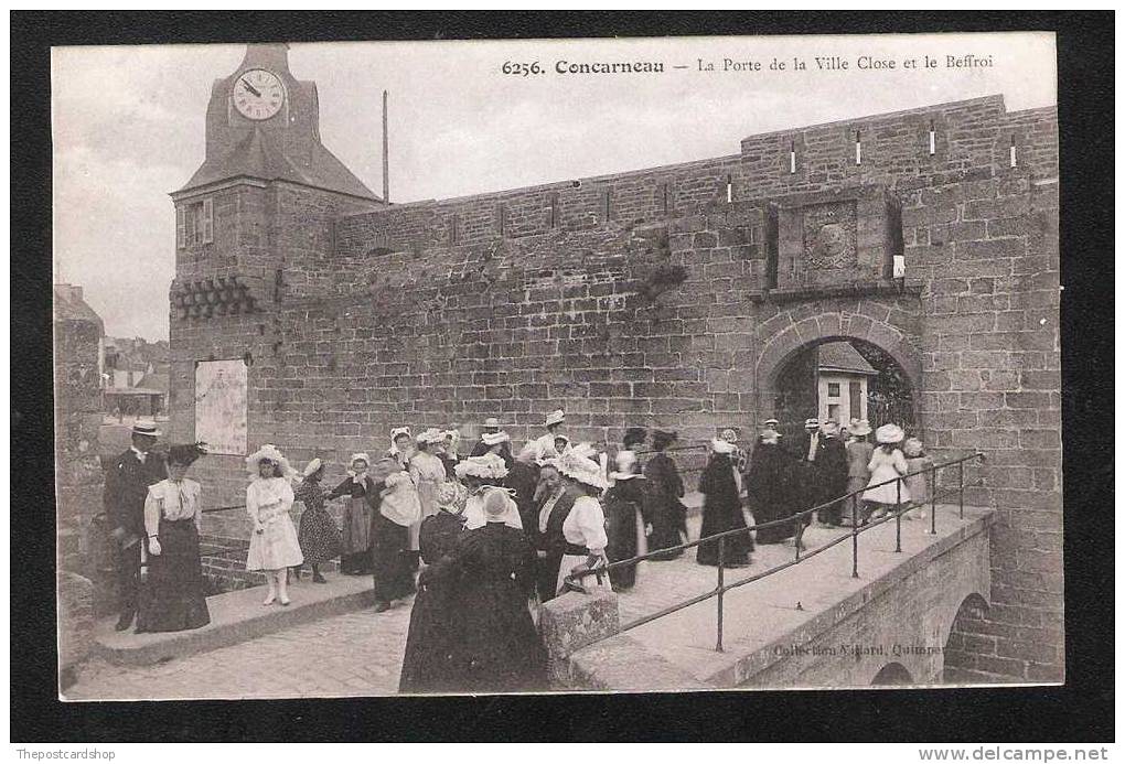 CPA  29 FINISTERE Concarneau No.6256 La Porte De La Ville Close Et Le Beffroi CLOCK - Concarneau