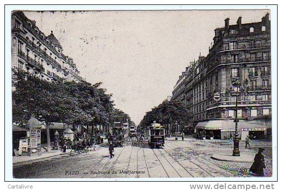 PARIS, Boulevard Du Montparnasse - ANIMEE, Tramways - 6, 14, 15, 6e, 14e, 15e - Paris (14)