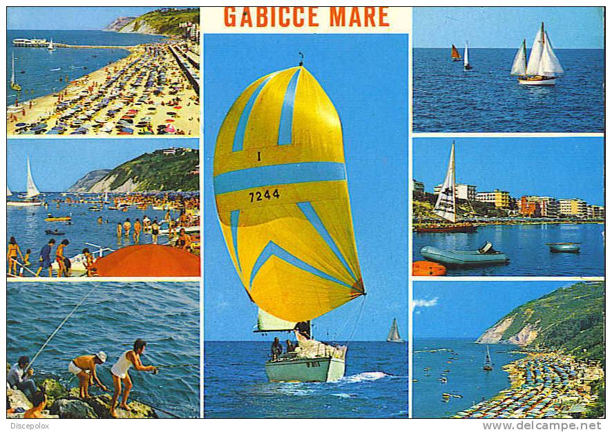 A750 Gabicce Mare (pesaro Urbino) - RIviera Adriatica / Viaggiata 1981 - 90 Lire Castelli + 60 Lire - 1981-90: Marcophilie