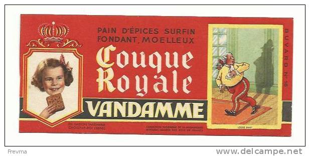 Buvard Vandamme Couque Royale Louis XVIII - Pain D'épices