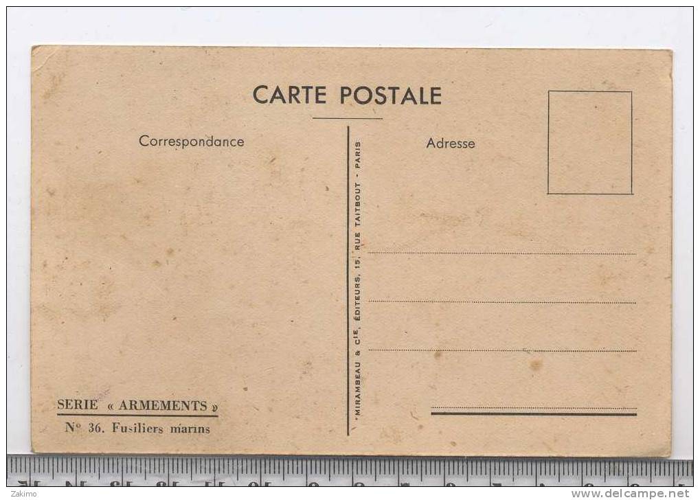 SERIE ARMEMENTS  N°36 ---FUSILLE MARINS  ---EDIT:MIRAMBEAU--NON ECRITE   ----Scan Recto /verso -Z 25 C - Manoeuvres